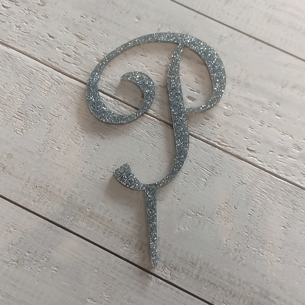 P Cake Topper